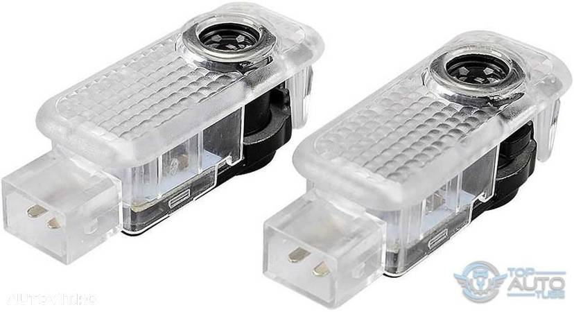 Set lampi led cu proiector logo Audi A3/A4/A5/A6/A7/A8/Q3/Q5/Q7 - 5