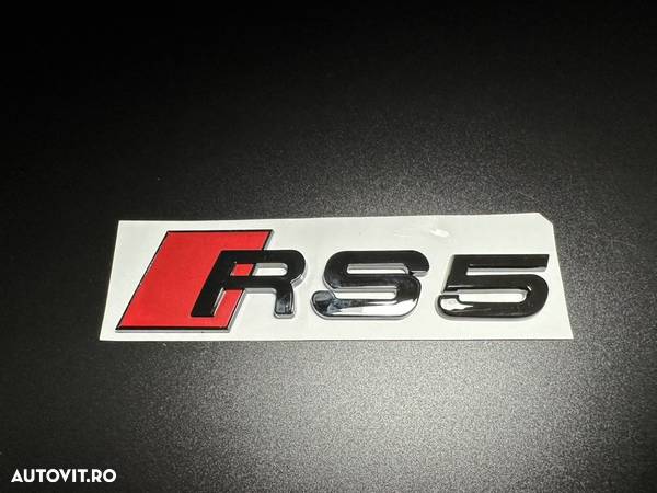 Set embleme Premium Audi RS5 Negru / Roșu - 3