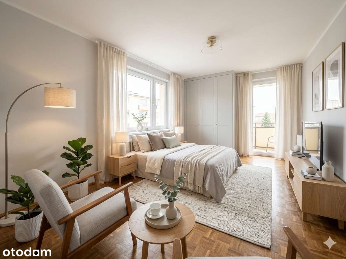 Przytulne 38,5 m² z balkonem | Cegła | studio