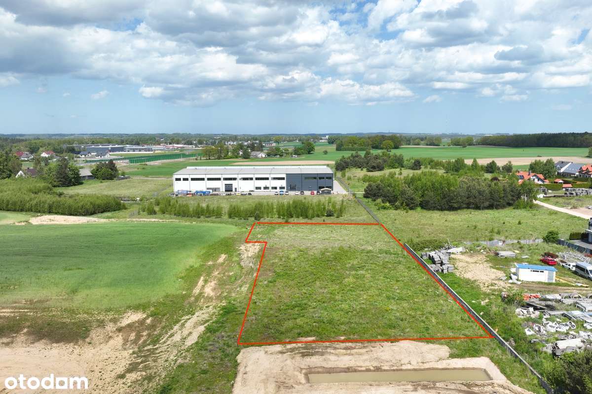 Działka z wydaną WZ dla budowy hali | Sąsiedztwo węzła Miszewo-5