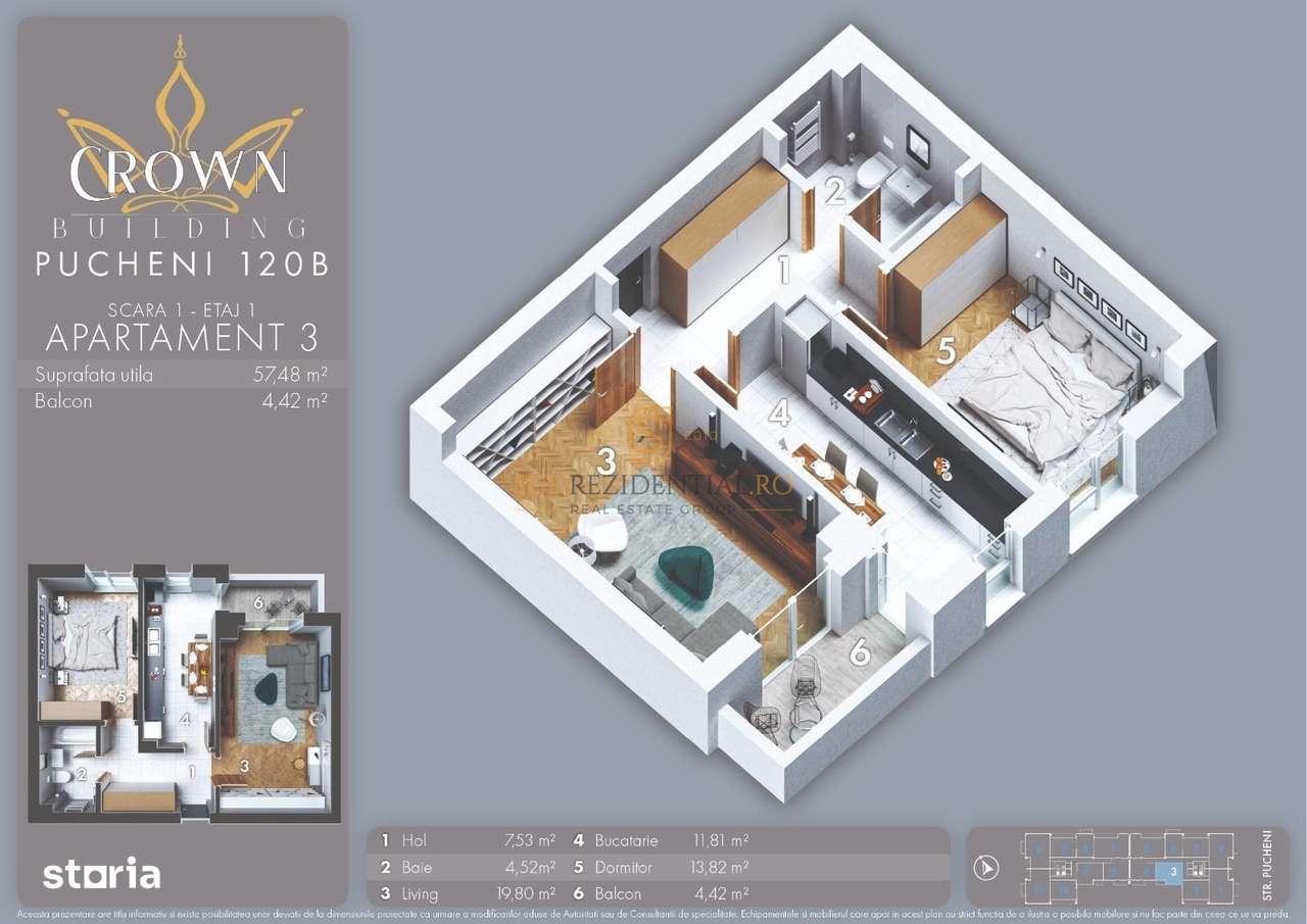 Apartament cu 2 camere, imobil nou, finisaje moderne, zona Rahova - Imagine principală: 5/20
