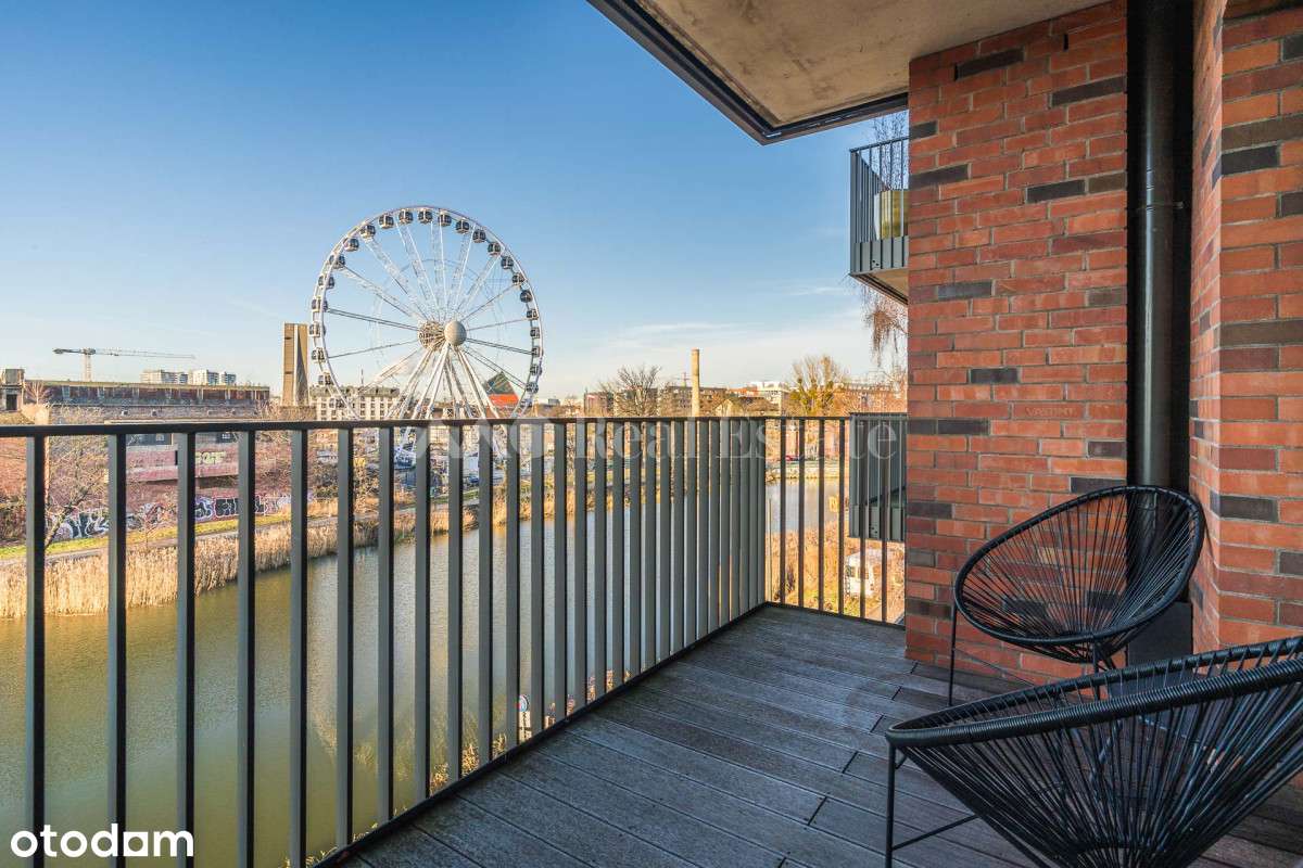 Widok na kanał na Stępce i panoramę Gdańska-7