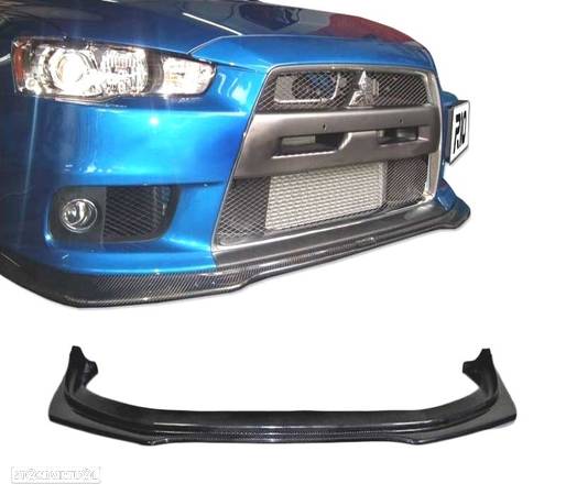 SPOILER LIP FRONTAL PARA MITSUBISHI EVO X CARBONO - 1