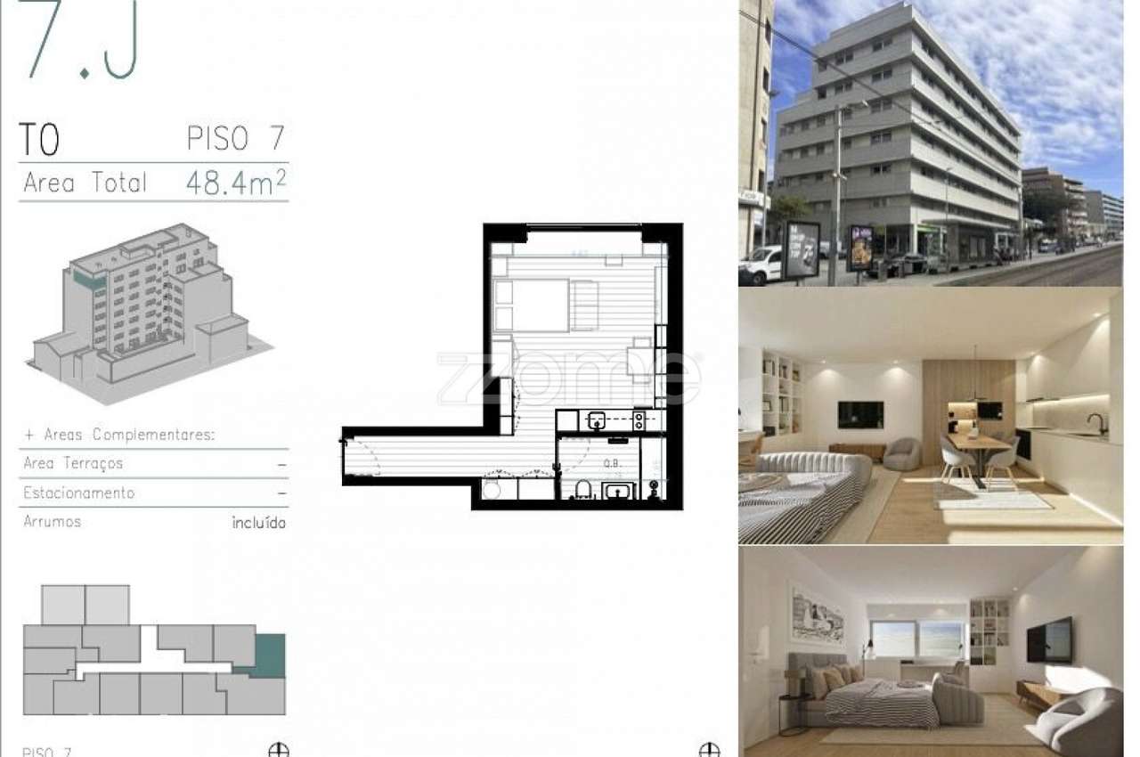 Apartamento T0 Em Matosinhos Sul