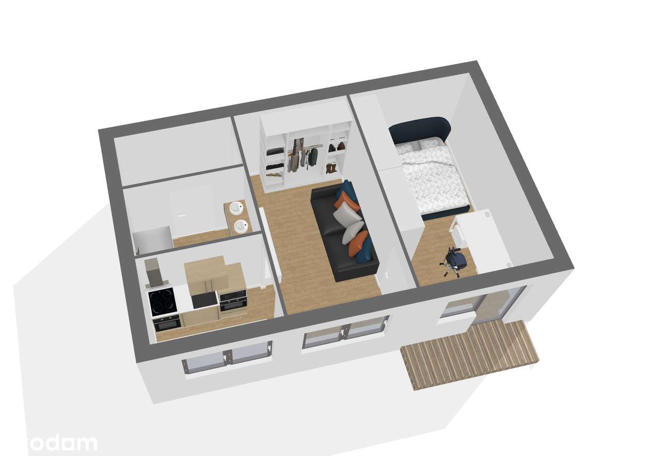 2 POKOJE Będzin, Syberka, ul. Powstańców Śląskich - Pełny obrazek: 3/5