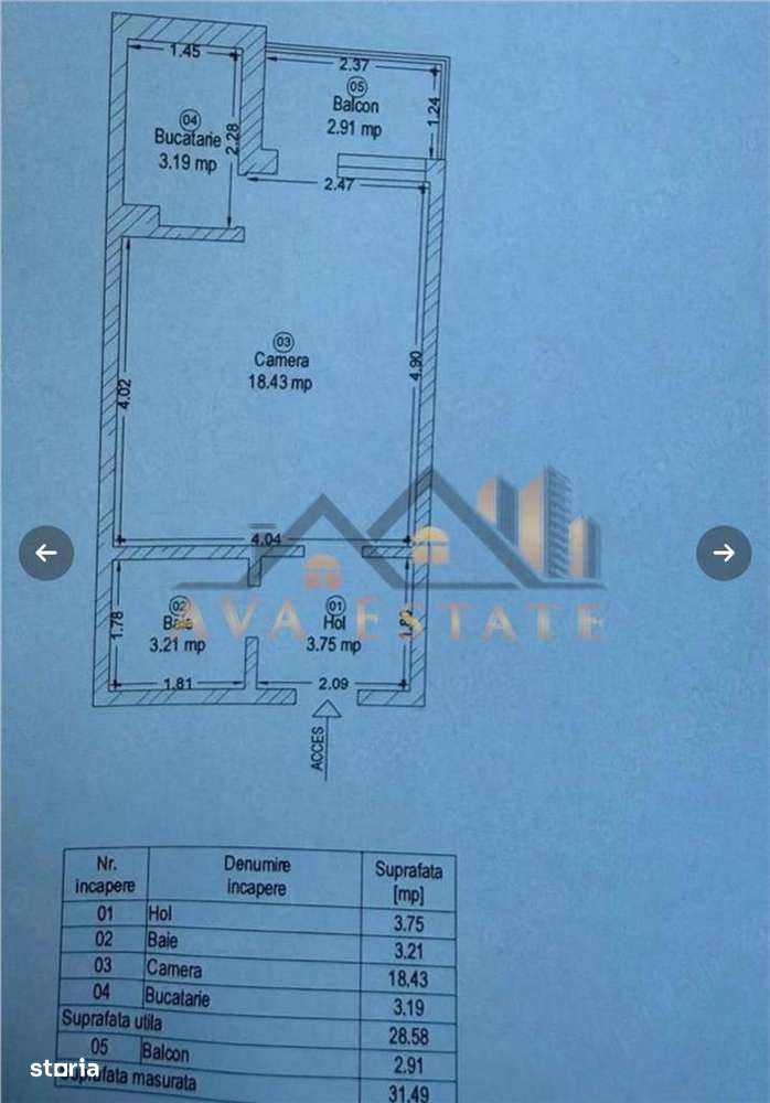 Apartament 1 camera | 32 mp, Et.9 - Zona Circumvalatiunii-8