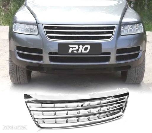 GRELHA FRONTAL DESPORTIVA PARA VOLKSWAGEN VW TOUAREG CROMADA 02-06 - 1