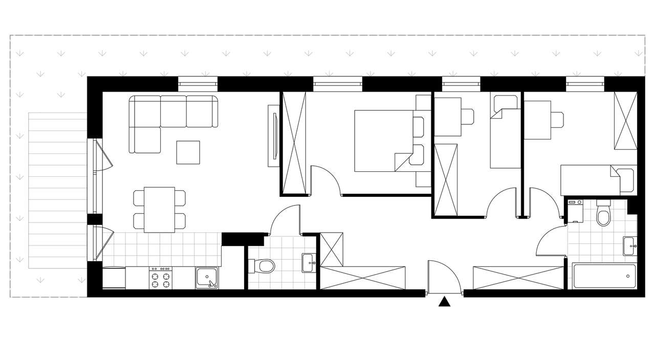 4-pokojowe mieszkanie 66m2 + ogródek Bez Prowizji - Pełny obrazek: 3/8