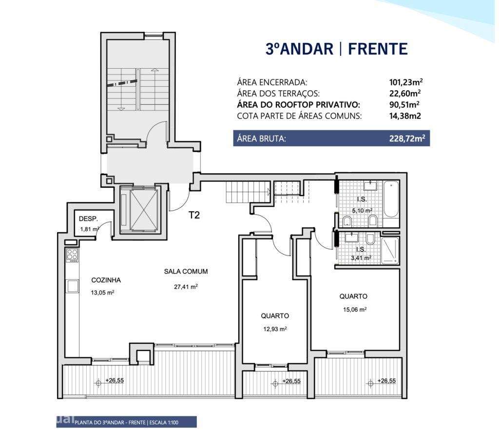 Apartamento T2 em Montenegro de 110,00 m2 - Grande imagem: 2/16