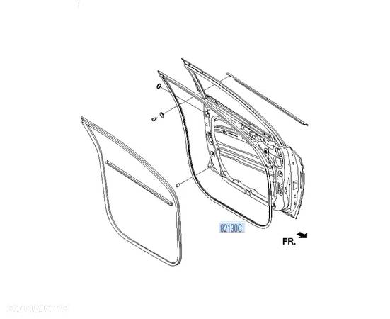 USZCZELKA DRZWI PRZEDNICH LEWYCH HYUNDAI TUCSON 2015-2020 nr kat. 82130D7000 - 3