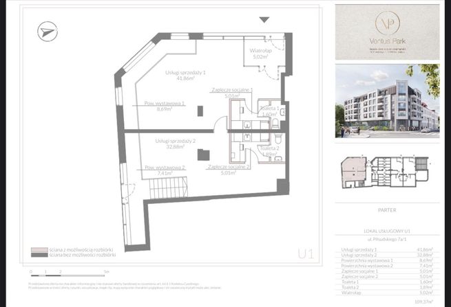 Lokal użytkowy, 109,37 m², Świnoujście