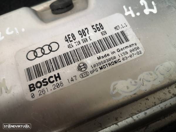 Centralina de motor AUDI A8 D3 4e0 4.2i 3.7i gasolina BFL BFM V8 2003-2005 - 4