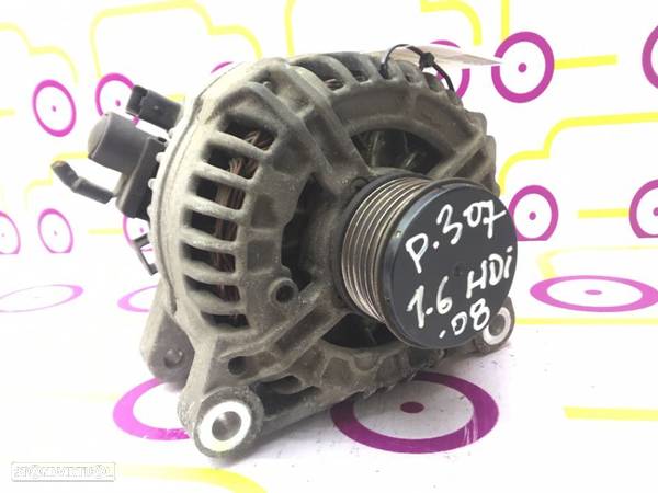 Alternador Peugeot 307 1.6HDi  110Cv de 2008 - Ref : 9646321880 - NO50058 - 1