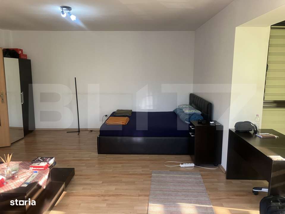 Apartament cu 1 camera, 43mp + 3mp balcon, etaj intermediar, la 2 min - Imagine principală: 5/8