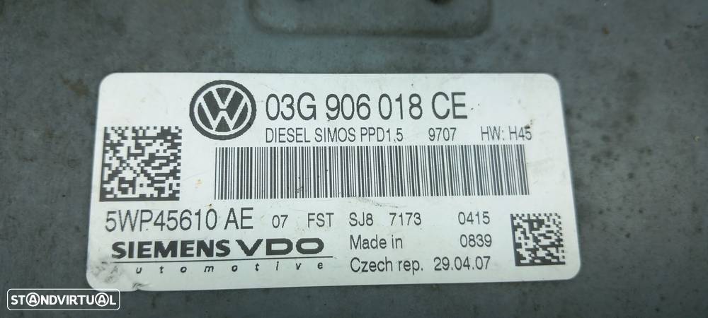 Centralina Do Motor  Ecu Volkswagen Passat (3C2) - 3