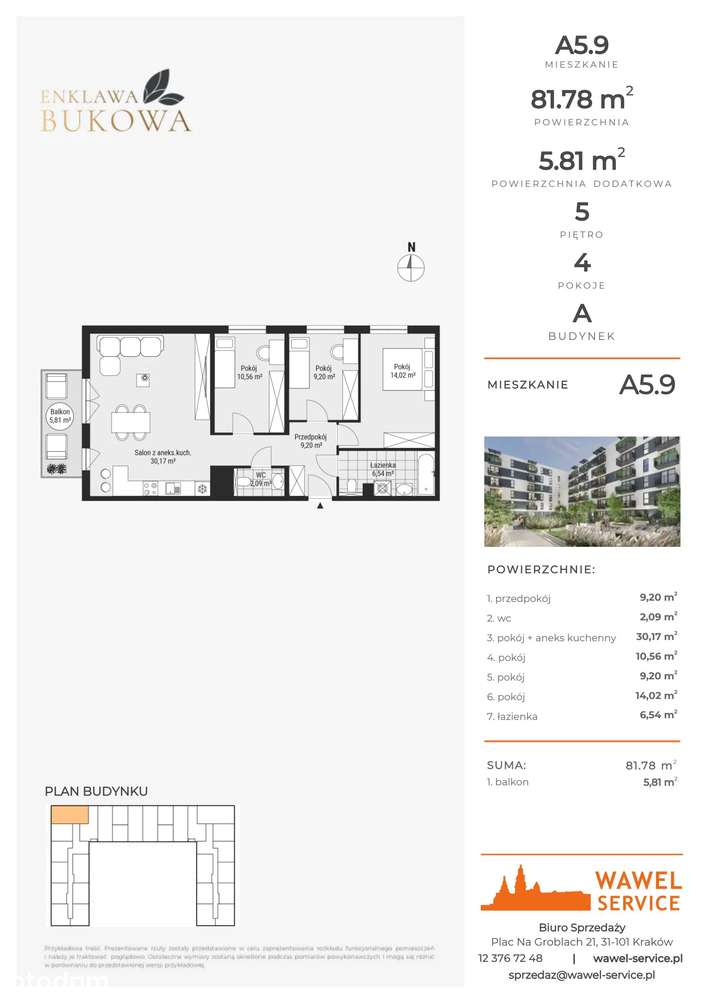 4-pokojowe mieszkanie 81m2 + balkon - Pełny obrazek: 2/8