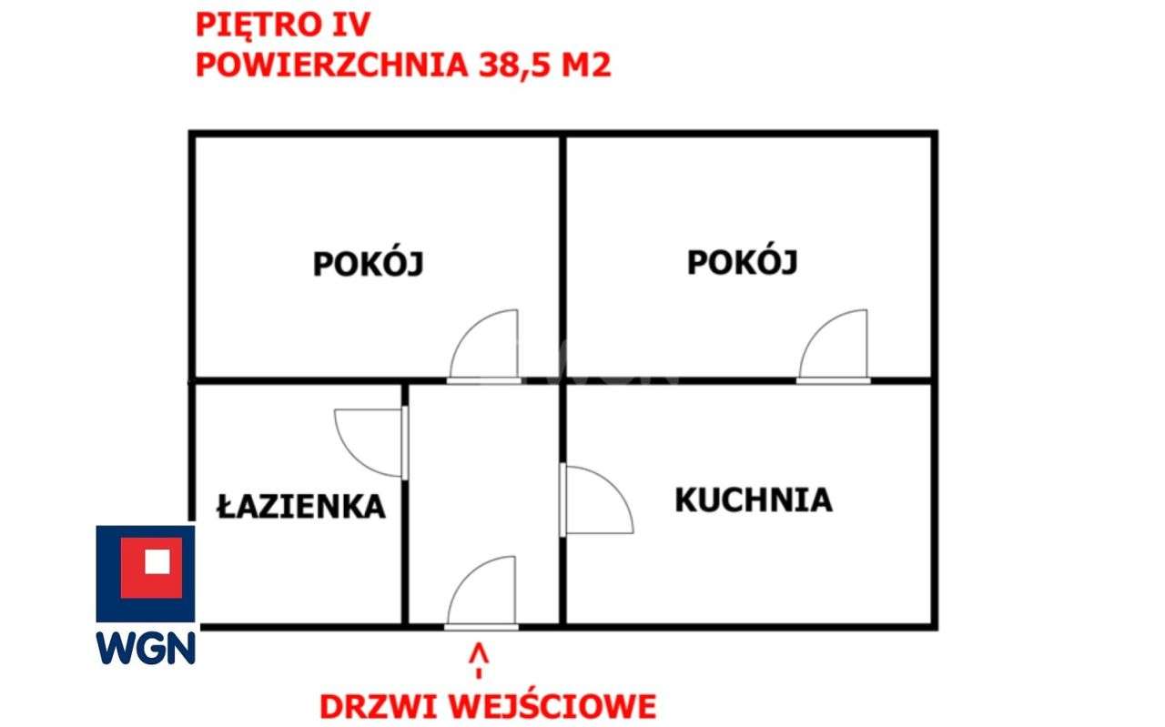 Mieszkanie, 38,50 m², Legnica-1