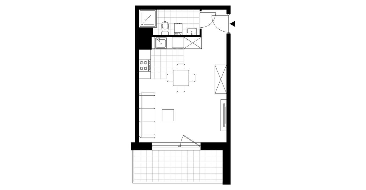 1-pokojowe mieszkanie 29m2 + balkon Bez Prowizji - Pełny obrazek: 3/6