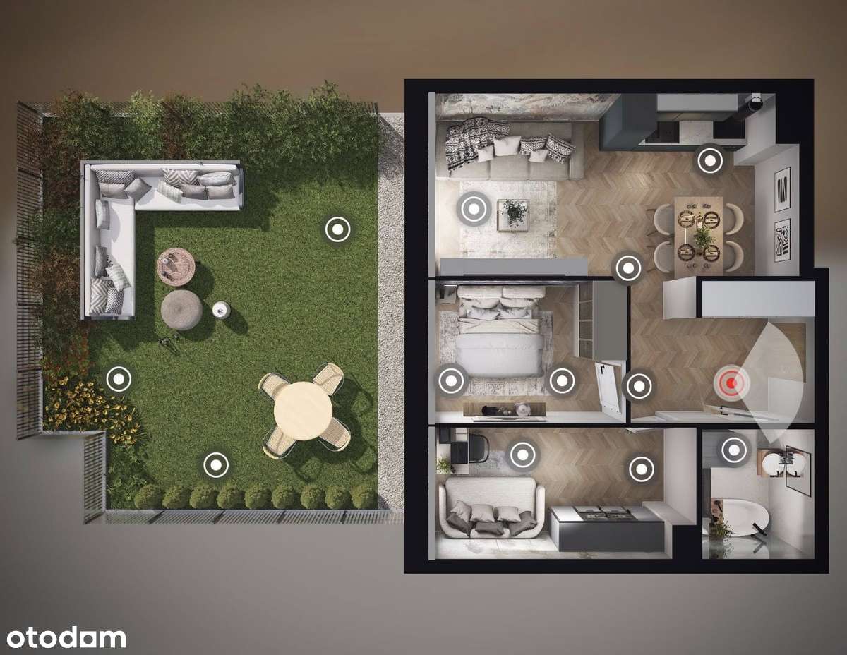 3 pokoje z ogródkiem 51,5m2 od południa-0