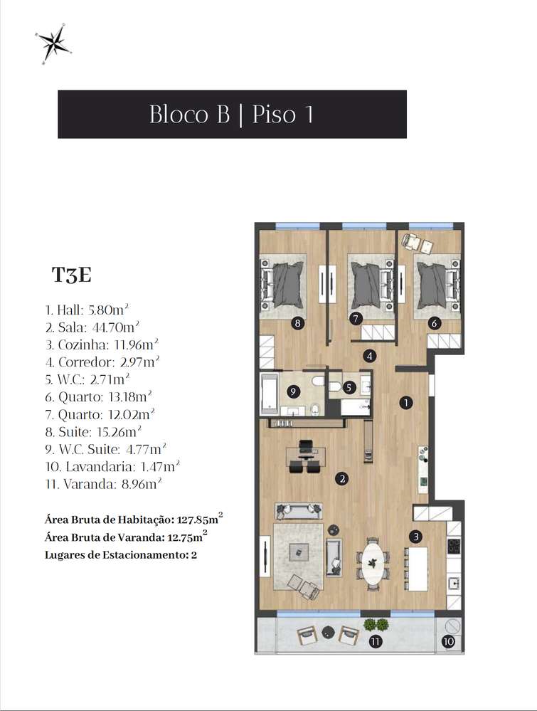Apartamento T3 | Terraços de São Francisco - Grande imagem: 5/8