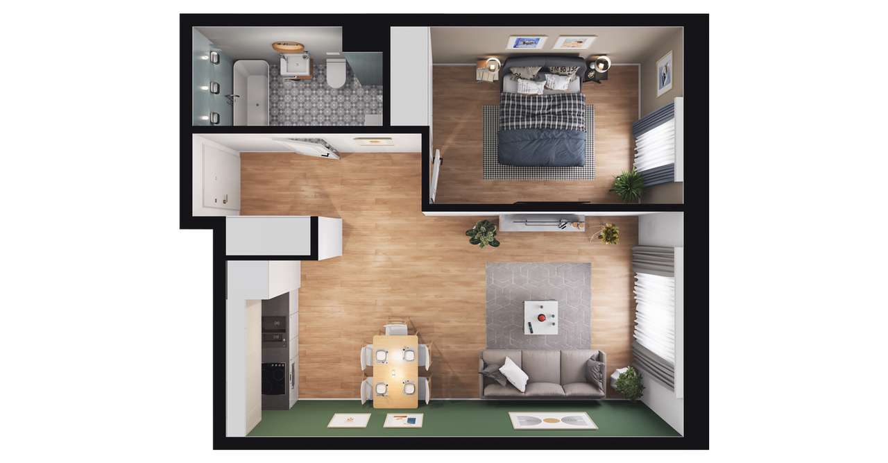 Moderato I​I​I | mieszkanie 2-pok. | D18 - Pełny obrazek: 3/9