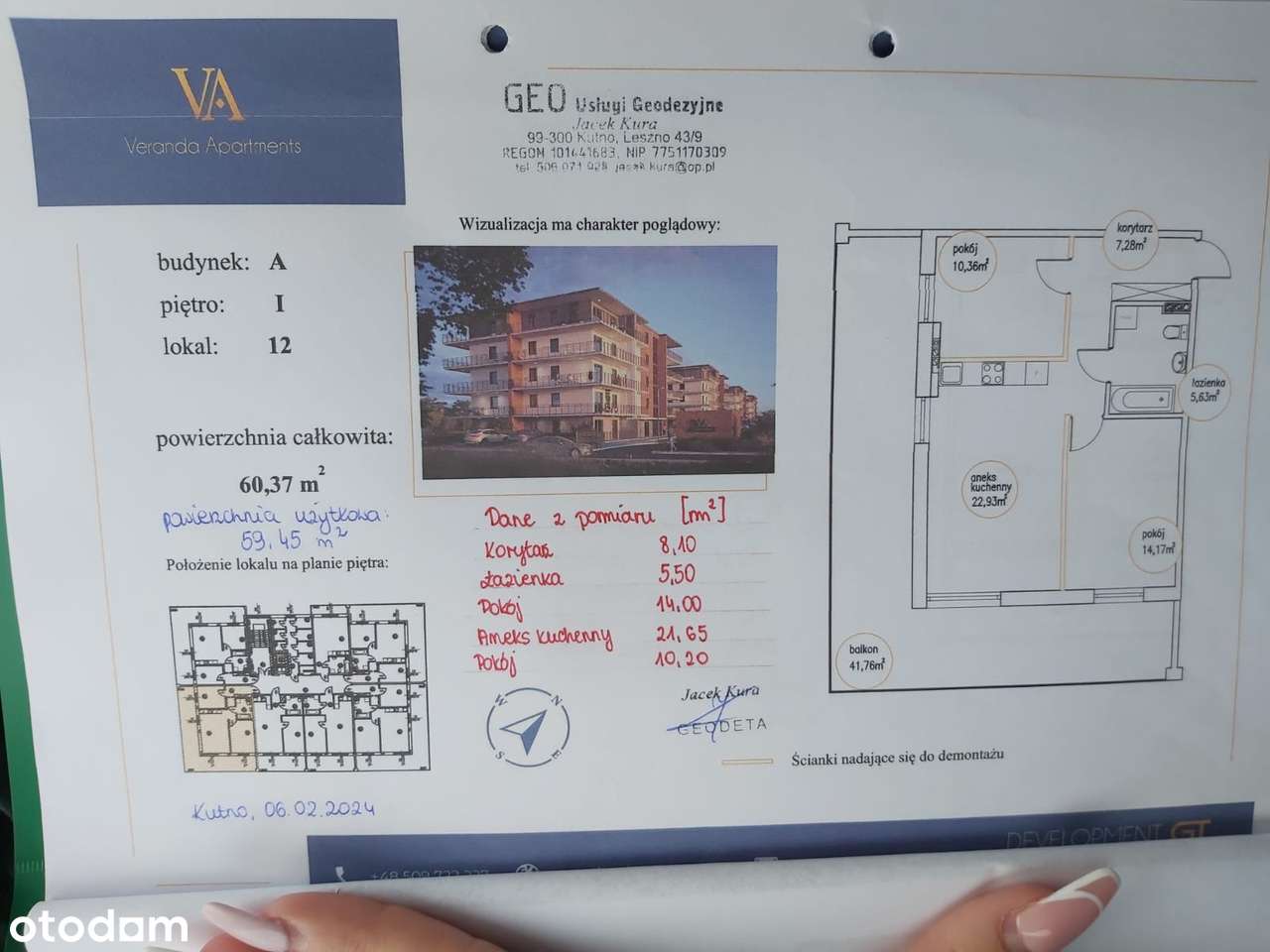 Mieszkanie 60m2 z tarasem 40m2 o głębokości 2,2mb - Pełny obrazek: 3/22