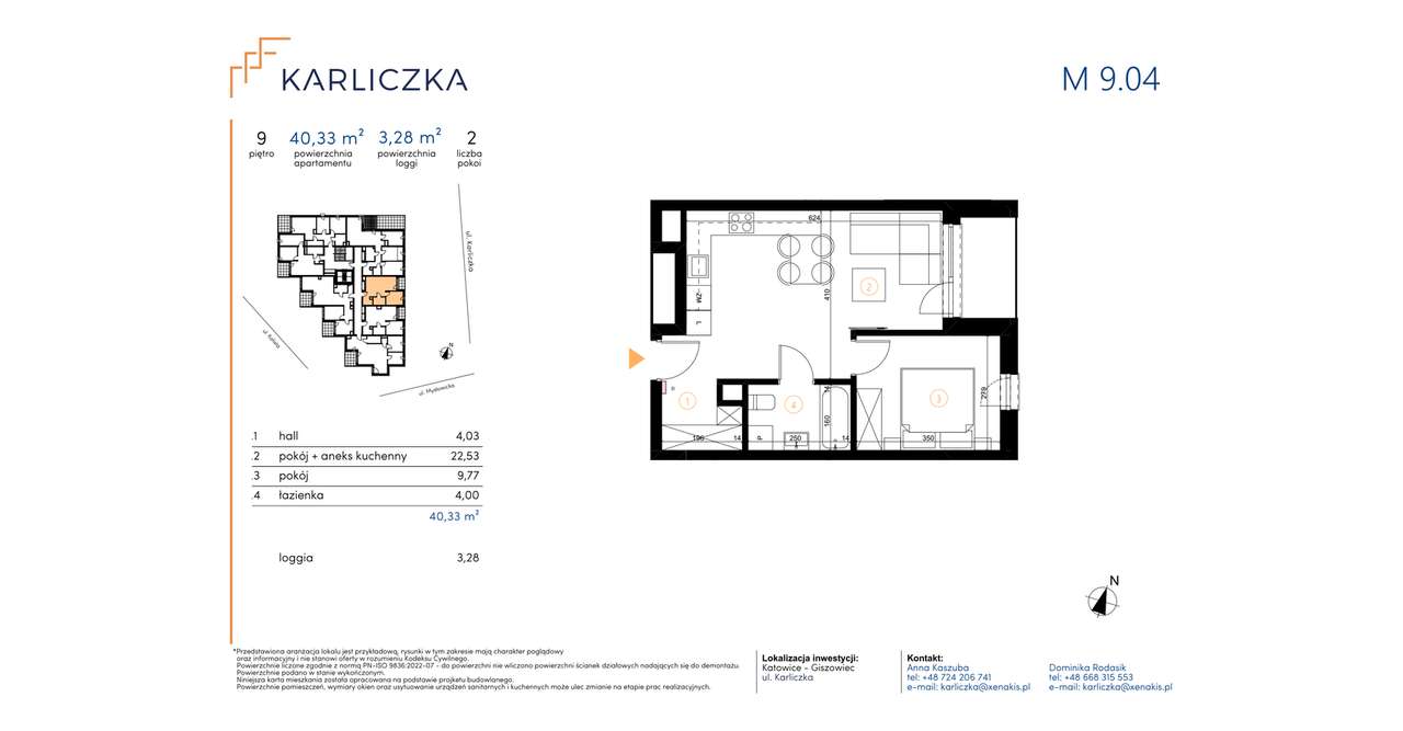 Karliczka | mieszkanie 2-pok. | A.9.04 - Pełny obrazek: 2/7