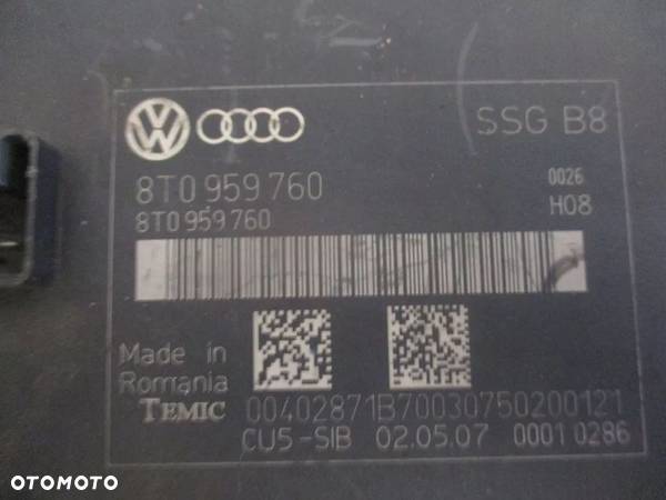 MODUŁ STEROWNIK FOTELA AUDI A5 8T 8T0959760 - 2