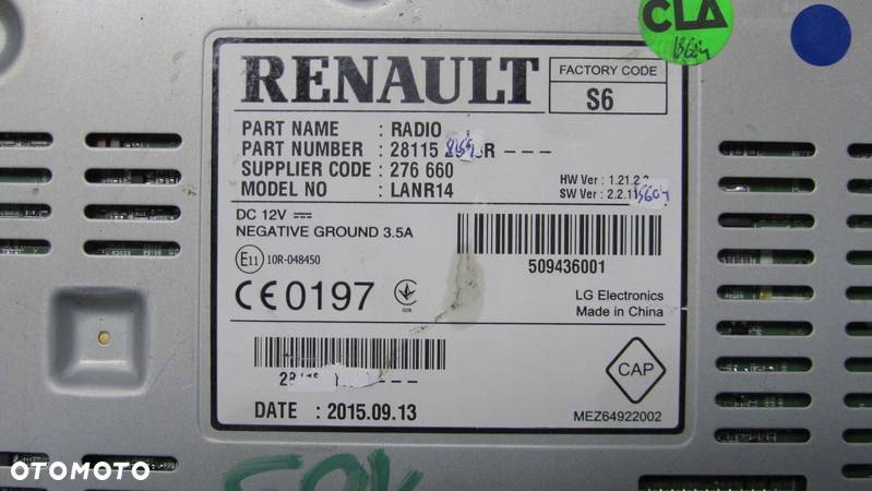 RENAULT KADJAR RADIO NAWIGACJA 281159296R 14- - 2