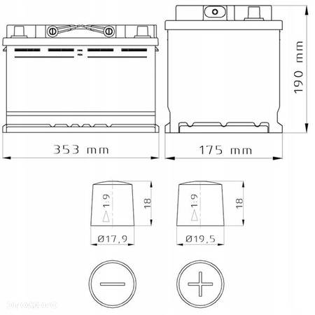 Akumulator Max Amper 12V 95Ah 760A L5 P - 6