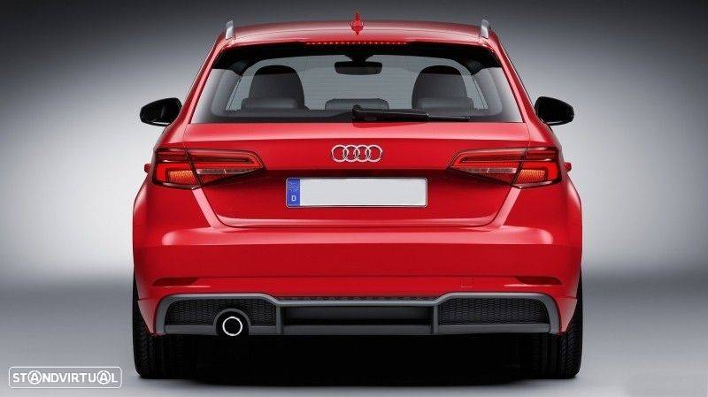 Difusor + Ponteiras Audi A3 8V Coupé Sportback (2016-2019) S-Line - 8