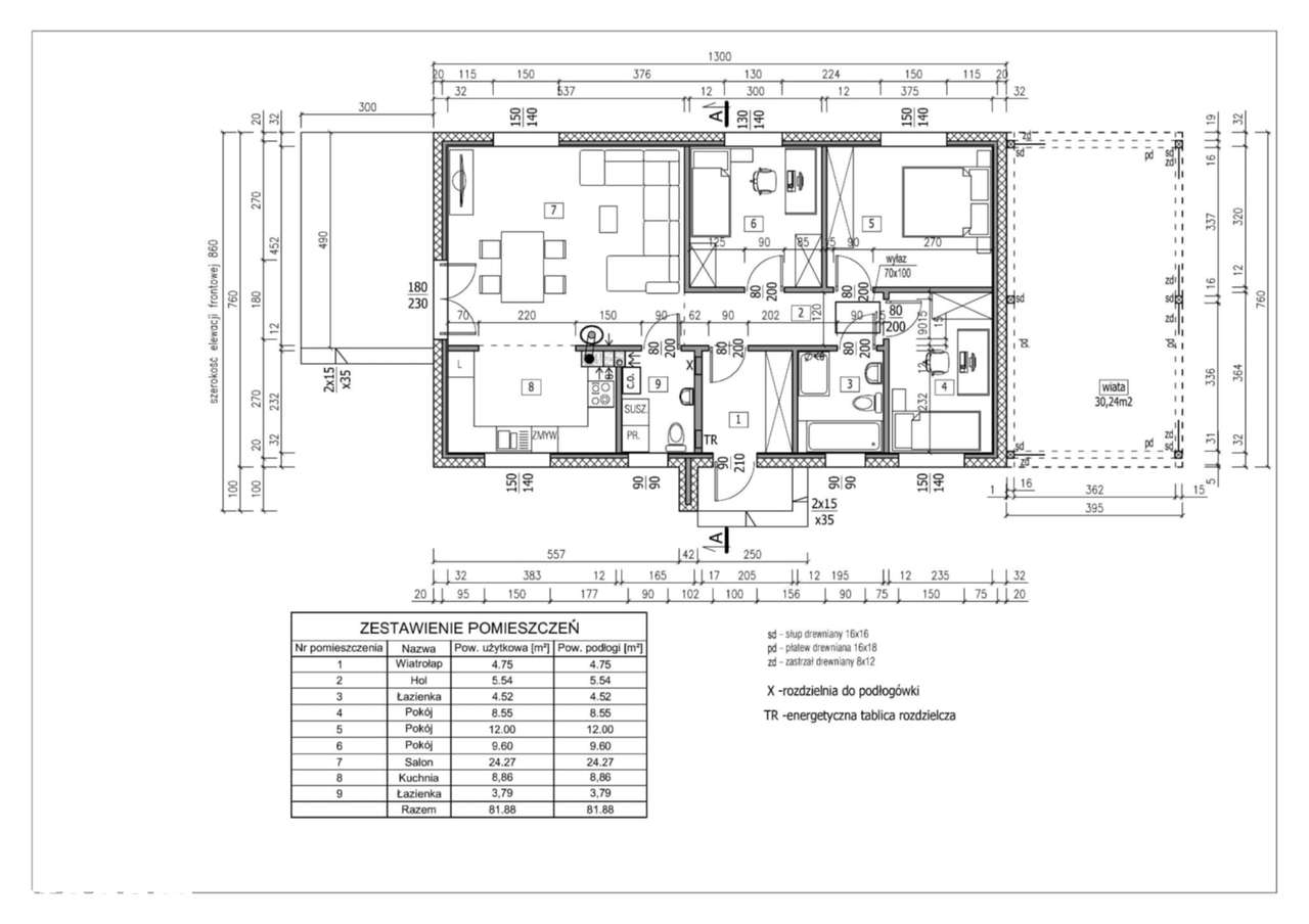 Energooszczędny dom parterowy w Budach Głogowskich-3