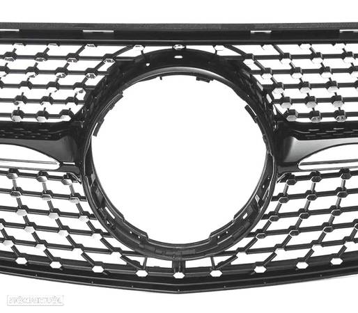 GRELHA FRONTAL LOOK DIAMOND PARA MERCEDES CLASSE A W176 16-18 PRETO CROMADO - 5