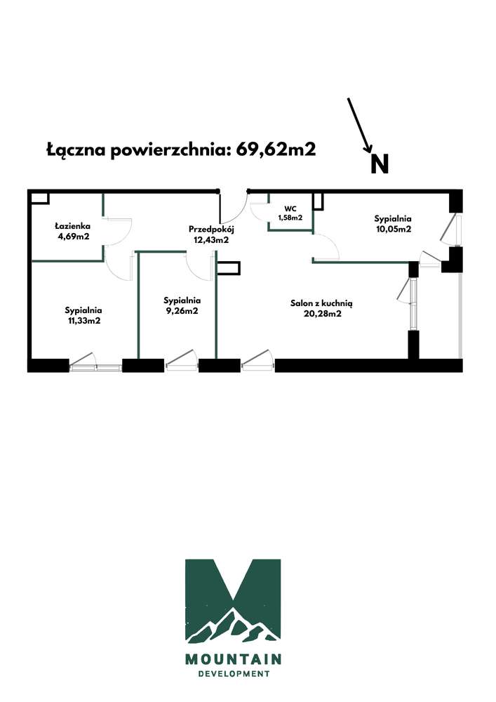 Bez Prowizji 4 pokoje/Nowe osiedle/Blisko do centrum/Dobra komunikacja-1