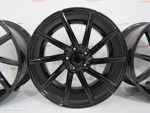 Jantes Look Vossen Cvt 18 x 8+9 et35 5x120 Preto Brilhante - 4