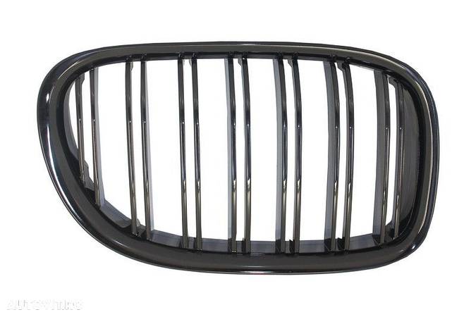 Grile Duble BMW F01 F02 seria7 (2008-2013) NEGRE LUCIOS *** CALITATE - 8