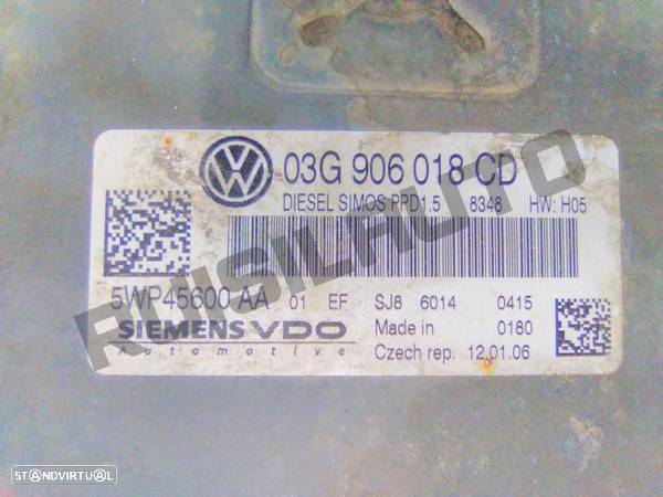 Centralina Do Motor 03g906_018cd Vw Passat (3c, B6) 2.0 Tdi [20 - 2