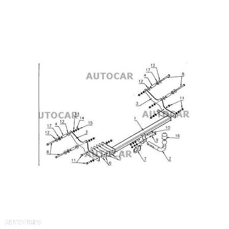 Carlig de remorcare pentru Renault Captur - sistem semidemontabil -cu suruburi -  din 2013-2019 - 6