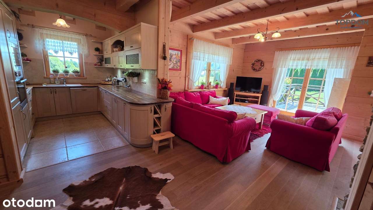 Piękny dom z półbala w Łapszach Niżnych-6