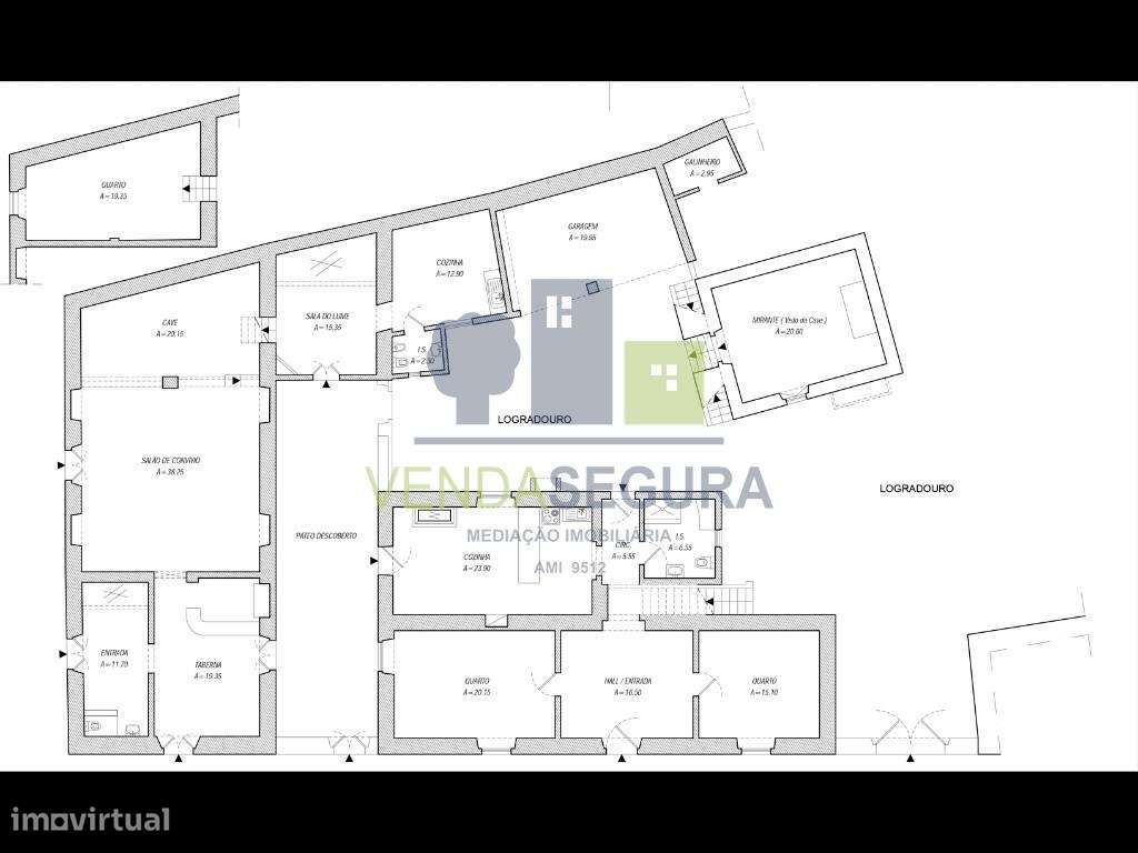 Moradia T2+T3 com antiga Taberna e Grande Quintal | Amareleja - Grande imagem: 3/48