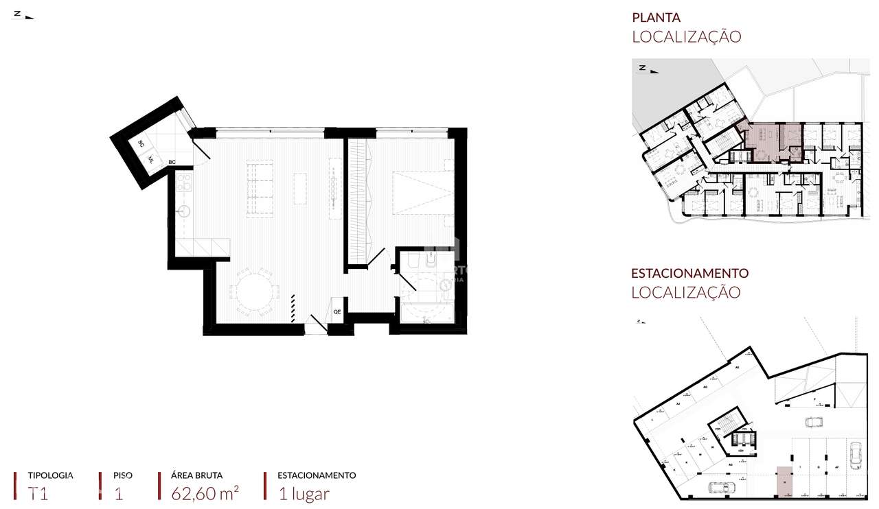 Apt T1 Av. de Gaia com garagem em frente ao metro -ao El Corte Inglês-6