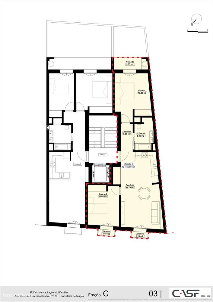 Apartamento T2 - Fração C - Salvaterra de Magos - CASF - Grande imagem: 3/5