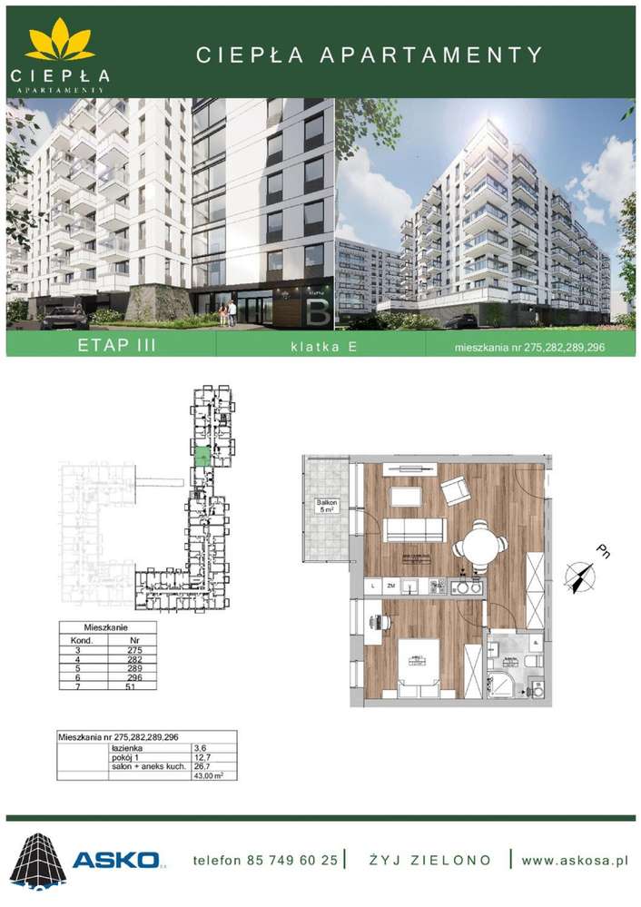 Ciepła 38 | mieszkanie 2-pok. | 275 - Pełny obrazek: 2/7