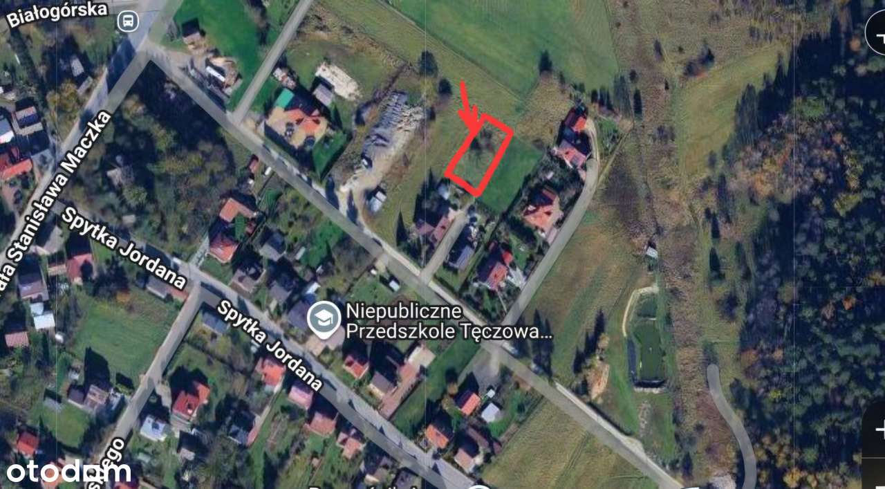 Sprzedam działkę budowlaną w Jordanowie blisko Rynku (powiat suski)