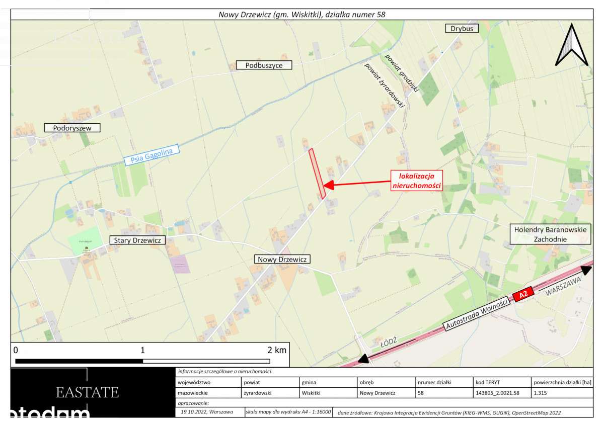 Grunt rolny w świetnej lokalizacji, blisko A2 - Pełny obrazek: 4/5