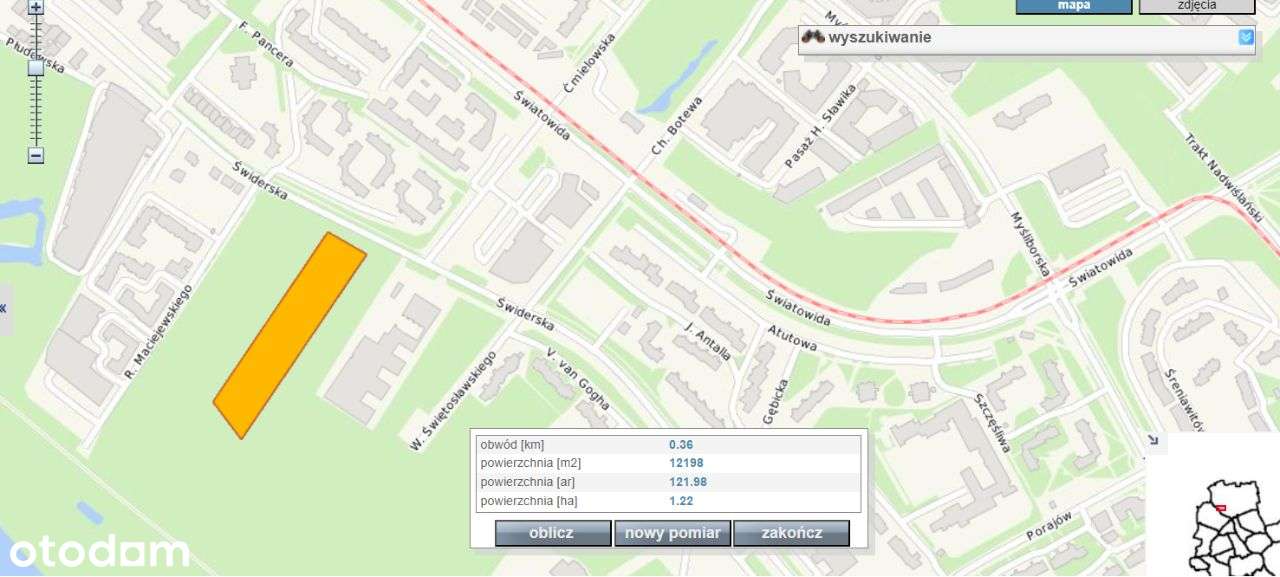 Wynajmę działkę Warszawa Białołęka ul. Świderska - Pełny obrazek: 4/4