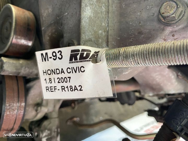 M93 Motor Honda Civic 1.8 I De 2007 Ref- R18A2 - 5