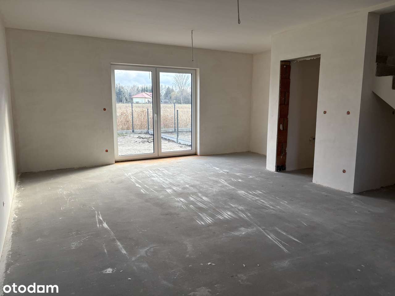 Segment z ogródkiem do wykończenia 77m2 | spokojna okolica, Bieniewice-0