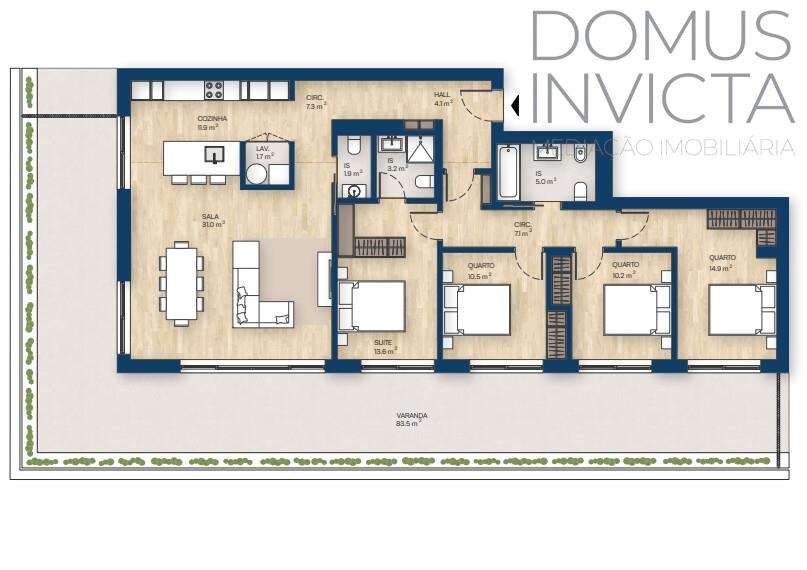 T4 no Marina Douro | Terraço privativo com 84 m2-34