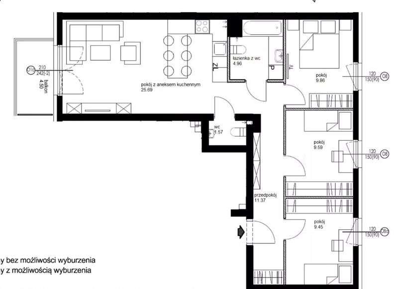 Komfortowe 4-pokojowe mieszkanie 74,51 m2 – Rotman-3